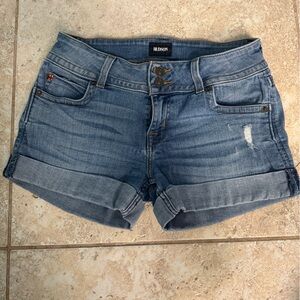 Hudson Jeans Blue Jean Shorts with Cuffed Hem